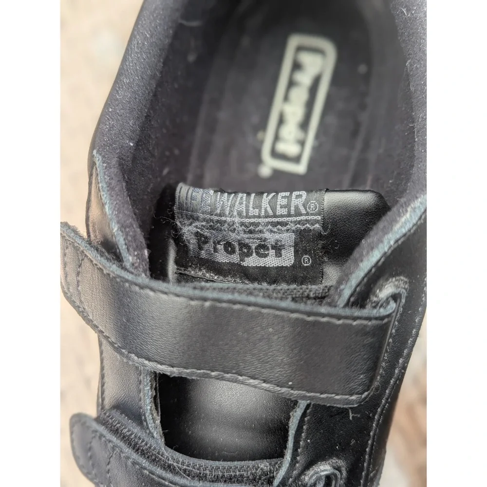 Comfort Walking Black Leather Strap Shoes Propet Women's 10 X 3E Extra Wide
